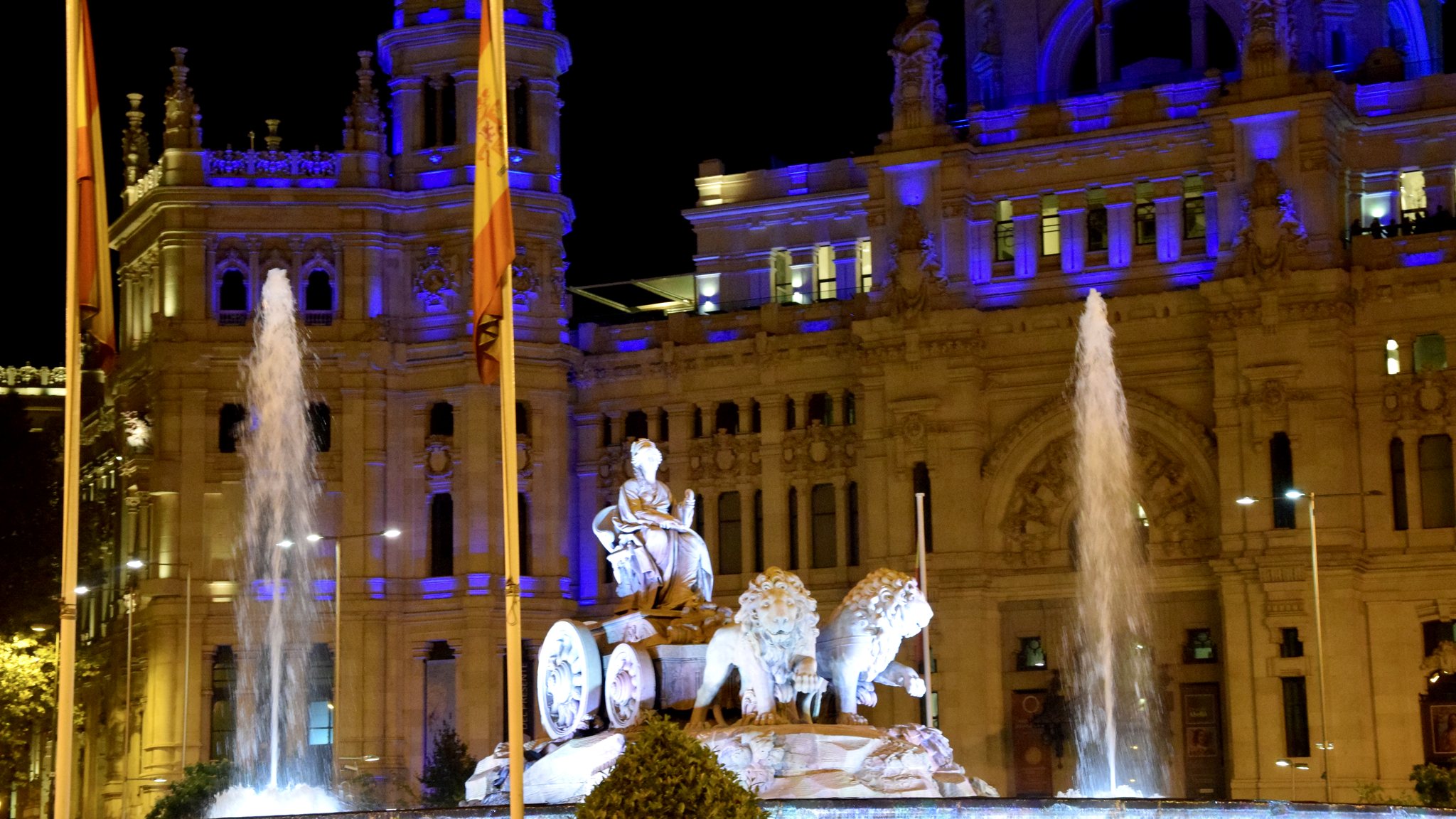 Espagne : Madrid, plaza de Cibeles